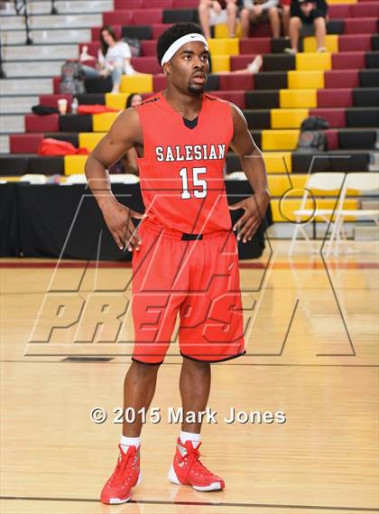 Thumbnail 2 in Salesian College Preparatory vs Chaparral (Hoophall West Invitational) photogallery.