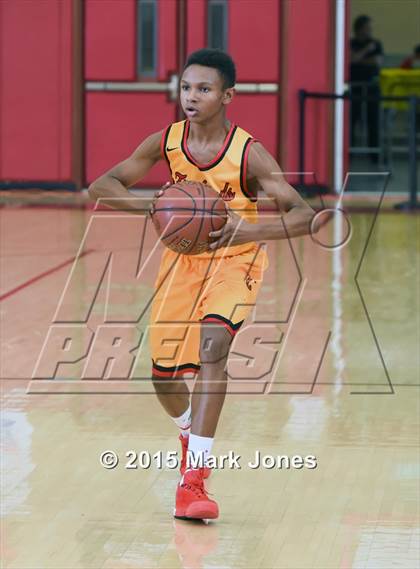 Thumbnail 1 in Salesian College Preparatory vs Chaparral (Hoophall West Invitational) photogallery.