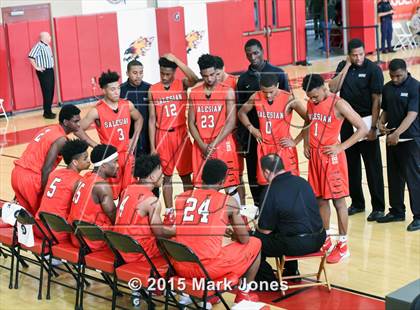 Thumbnail 3 in Salesian College Preparatory vs Chaparral (Hoophall West Invitational) photogallery.