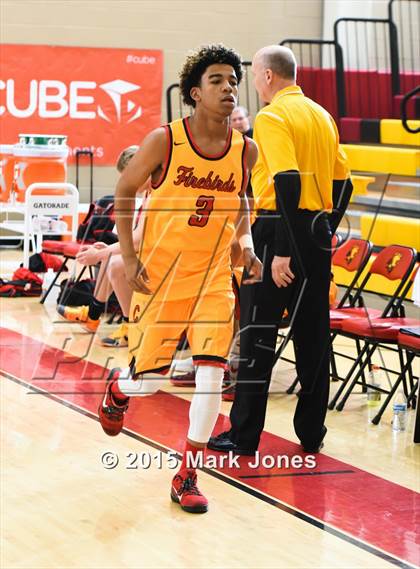 Thumbnail 2 in Salesian College Preparatory vs Chaparral (Hoophall West Invitational) photogallery.