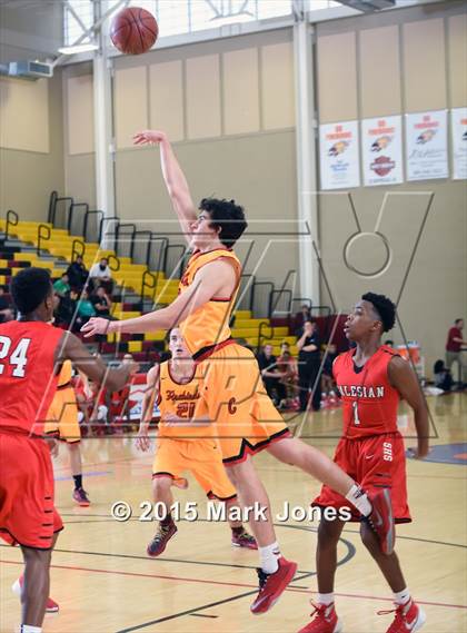 Thumbnail 1 in Salesian College Preparatory vs Chaparral (Hoophall West Invitational) photogallery.