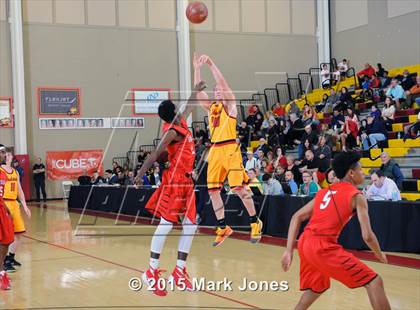 Thumbnail 2 in Salesian College Preparatory vs Chaparral (Hoophall West Invitational) photogallery.