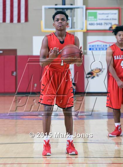 Thumbnail 2 in Salesian College Preparatory vs Chaparral (Hoophall West Invitational) photogallery.