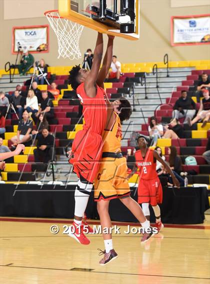Thumbnail 2 in Salesian College Preparatory vs Chaparral (Hoophall West Invitational) photogallery.