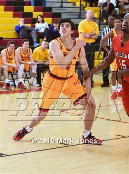 Thumbnail 1 in Salesian College Preparatory vs Chaparral (Hoophall West Invitational) photogallery.