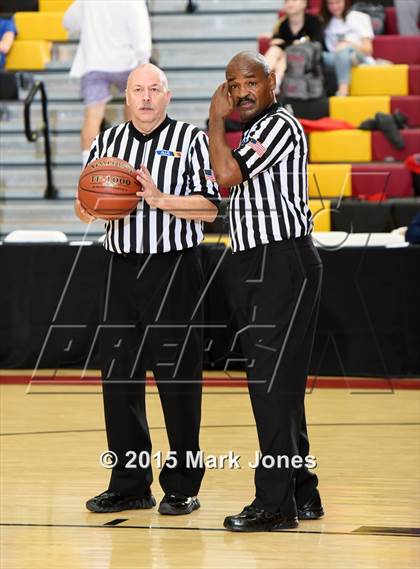 Thumbnail 1 in Salesian College Preparatory vs Chaparral (Hoophall West Invitational) photogallery.