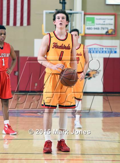 Thumbnail 3 in Salesian College Preparatory vs Chaparral (Hoophall West Invitational) photogallery.