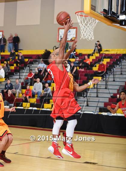 Thumbnail 3 in Salesian College Preparatory vs Chaparral (Hoophall West Invitational) photogallery.
