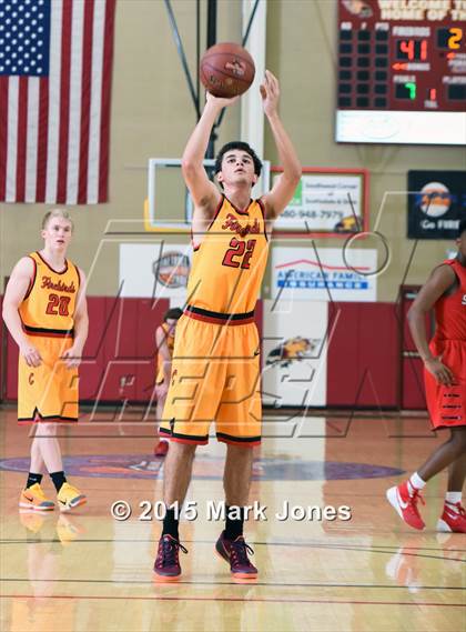 Thumbnail 2 in Salesian College Preparatory vs Chaparral (Hoophall West Invitational) photogallery.