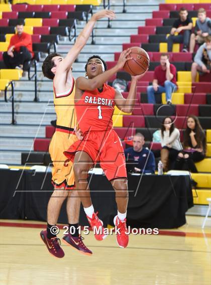 Thumbnail 3 in Salesian College Preparatory vs Chaparral (Hoophall West Invitational) photogallery.