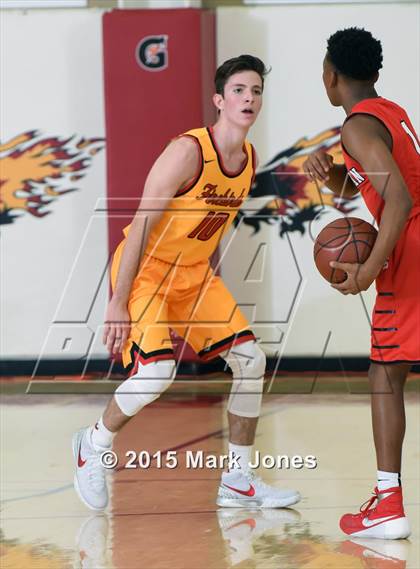 Thumbnail 3 in Salesian College Preparatory vs Chaparral (Hoophall West Invitational) photogallery.