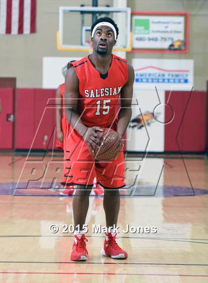 Thumbnail 3 in Salesian College Preparatory vs Chaparral (Hoophall West Invitational) photogallery.