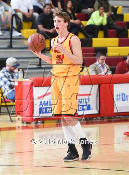 Thumbnail 2 in Salesian College Preparatory vs Chaparral (Hoophall West Invitational) photogallery.