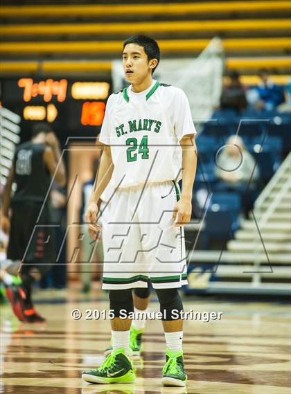 Thumbnail 2 in Salesian College Preparatory vs. St. Mary's (MaxPreps MLK Classic) photogallery.
