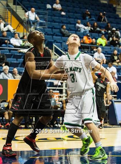 Thumbnail 3 in Salesian College Preparatory vs. St. Mary's (MaxPreps MLK Classic) photogallery.