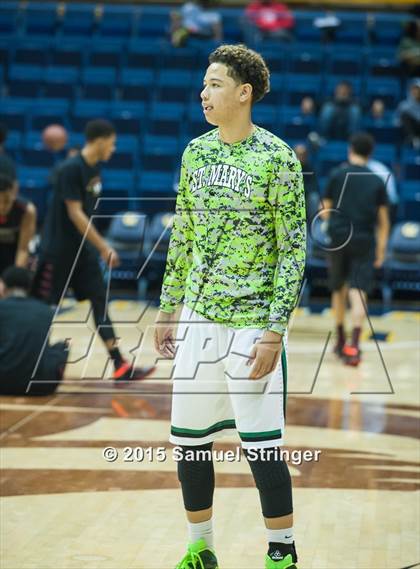 Thumbnail 2 in Salesian College Preparatory vs. St. Mary's (MaxPreps MLK Classic) photogallery.