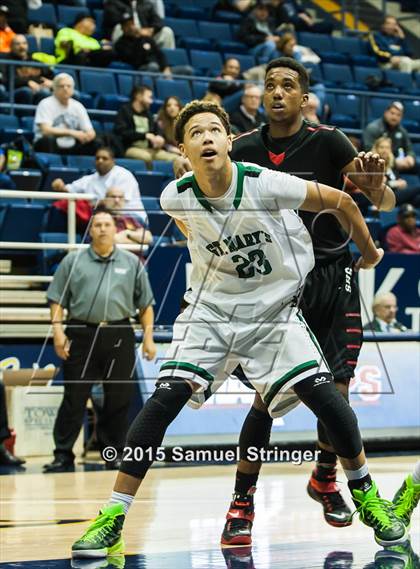 Thumbnail 3 in Salesian College Preparatory vs. St. Mary's (MaxPreps MLK Classic) photogallery.