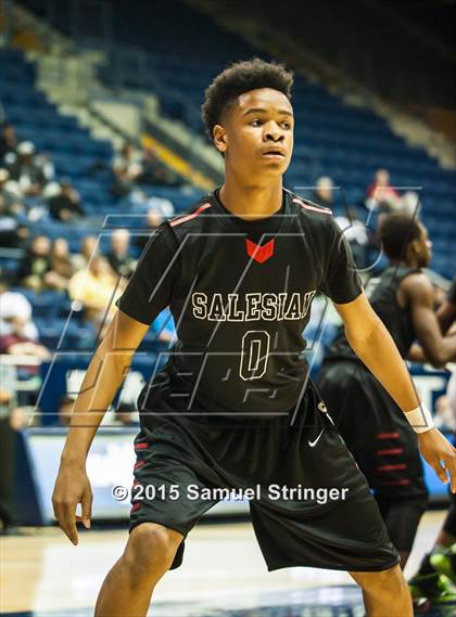Thumbnail 3 in Salesian College Preparatory vs. St. Mary's (MaxPreps MLK Classic) photogallery.
