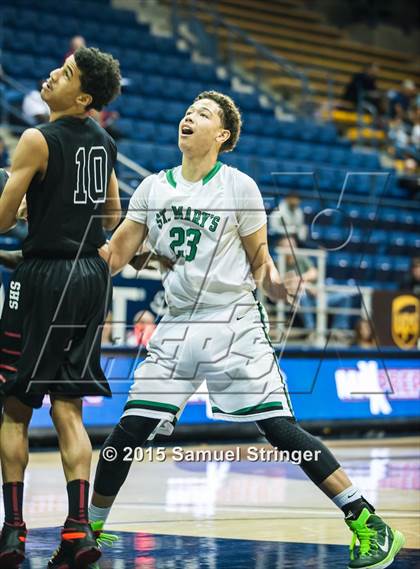 Thumbnail 3 in Salesian College Preparatory vs. St. Mary's (MaxPreps MLK Classic) photogallery.