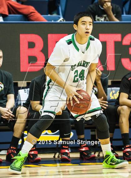 Thumbnail 3 in Salesian College Preparatory vs. St. Mary's (MaxPreps MLK Classic) photogallery.