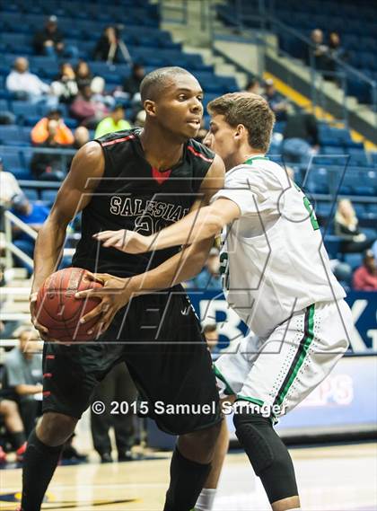 Thumbnail 3 in Salesian College Preparatory vs. St. Mary's (MaxPreps MLK Classic) photogallery.