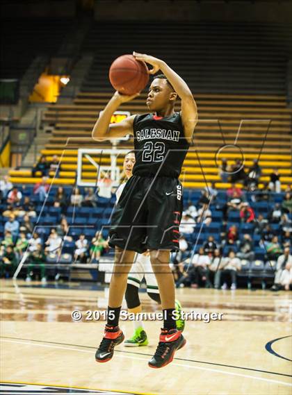 Thumbnail 2 in Salesian College Preparatory vs. St. Mary's (MaxPreps MLK Classic) photogallery.
