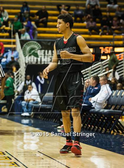 Thumbnail 2 in Salesian College Preparatory vs. St. Mary's (MaxPreps MLK Classic) photogallery.