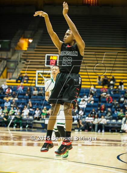Thumbnail 3 in Salesian College Preparatory vs. St. Mary's (MaxPreps MLK Classic) photogallery.