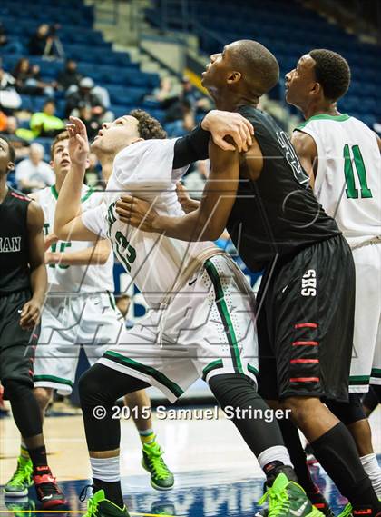 Thumbnail 1 in Salesian College Preparatory vs. St. Mary's (MaxPreps MLK Classic) photogallery.