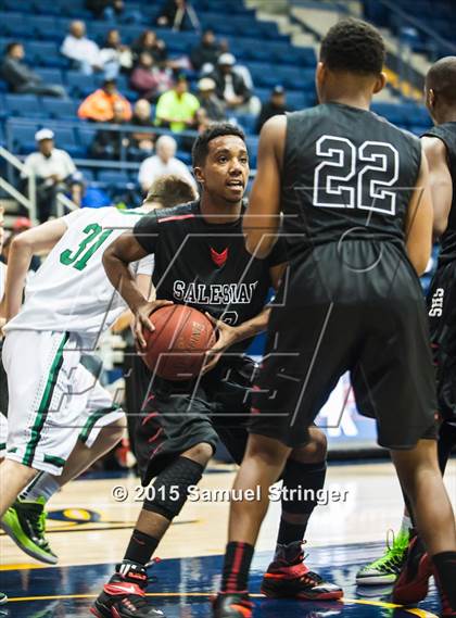 Thumbnail 1 in Salesian College Preparatory vs. St. Mary's (MaxPreps MLK Classic) photogallery.