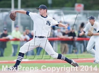 Thumbnail 2 in St. Augustine Prep vs Pennsville (Diamond Classic Final) photogallery.