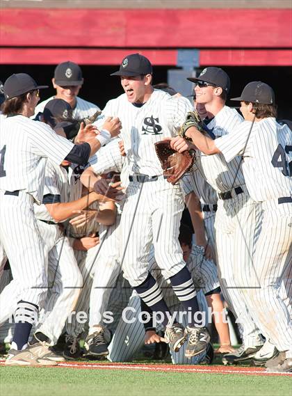 Thumbnail 2 in St. Augustine Prep vs Pennsville (Diamond Classic Final) photogallery.