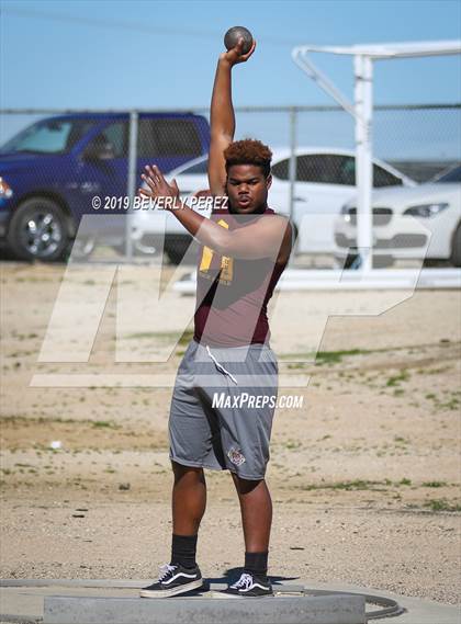 Thumbnail 1 in Highland vs Littlerock vs Eastside (Shot Put) photogallery.