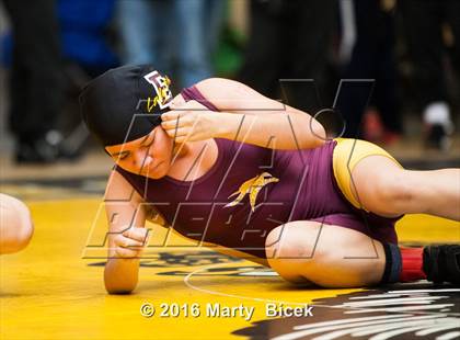 Thumbnail 3 in CIF SJS Girls District Wrestling Championships photogallery.