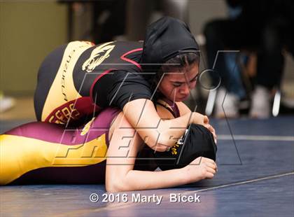 Thumbnail 2 in CIF SJS Girls District Wrestling Championships photogallery.