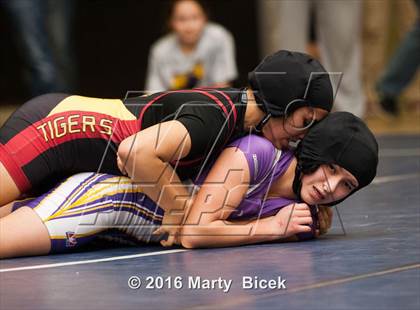 Thumbnail 3 in CIF SJS Girls District Wrestling Championships photogallery.