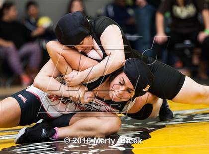 Thumbnail 2 in CIF SJS Girls District Wrestling Championships photogallery.