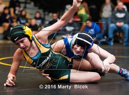 Thumbnail 3 in CIF SJS Girls District Wrestling Championships photogallery.