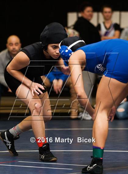 Thumbnail 2 in CIF SJS Girls District Wrestling Championships photogallery.