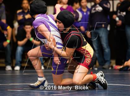 Thumbnail 3 in CIF SJS Girls District Wrestling Championships photogallery.