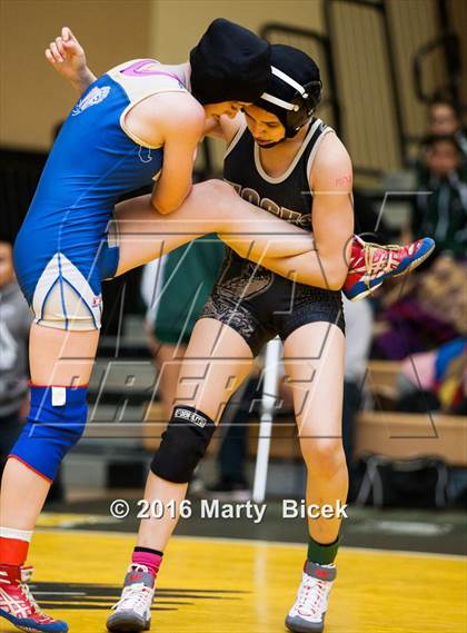 Thumbnail 3 in CIF SJS Girls District Wrestling Championships photogallery.
