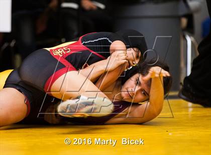 Thumbnail 3 in CIF SJS Girls District Wrestling Championships photogallery.