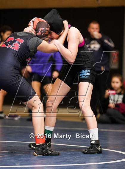 Thumbnail 2 in CIF SJS Girls District Wrestling Championships photogallery.