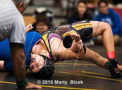 Thumbnail 3 in CIF SJS Girls District Wrestling Championships photogallery.