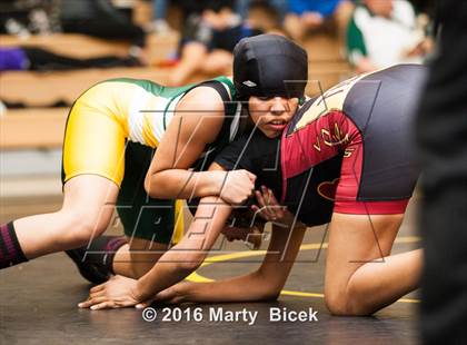 Thumbnail 1 in CIF SJS Girls District Wrestling Championships photogallery.
