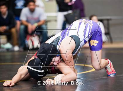 Thumbnail 3 in CIF SJS Girls District Wrestling Championships photogallery.