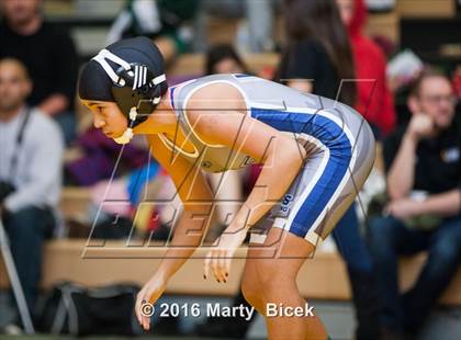 Thumbnail 2 in CIF SJS Girls District Wrestling Championships photogallery.