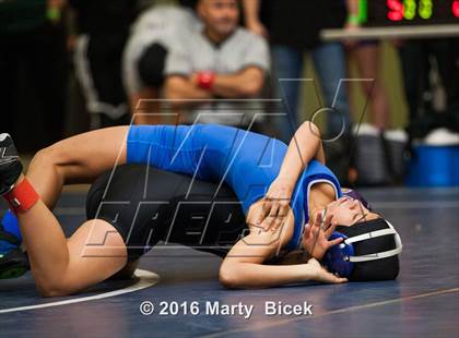 Thumbnail 2 in CIF SJS Girls District Wrestling Championships photogallery.