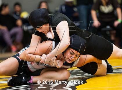 Thumbnail 1 in CIF SJS Girls District Wrestling Championships photogallery.