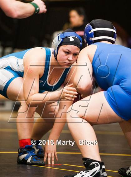 Thumbnail 3 in CIF SJS Girls District Wrestling Championships photogallery.
